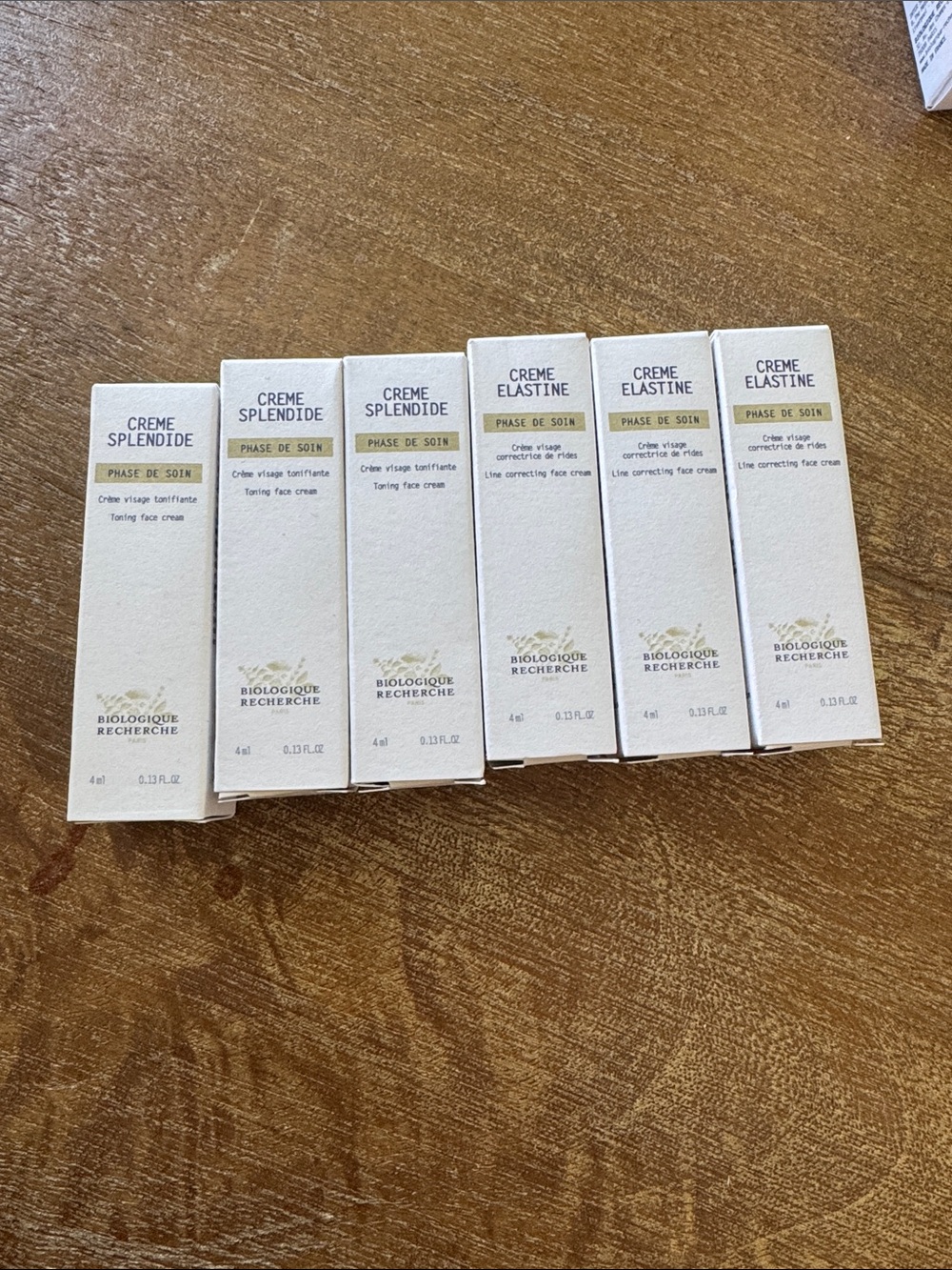 New Anti Aging Creme Splendide and Elastine Sample Set of 6-